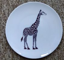 Dobrush dekorativer Porzellanteller `Giraffe` 20cm